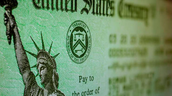 United States Treasury IRS refund check
