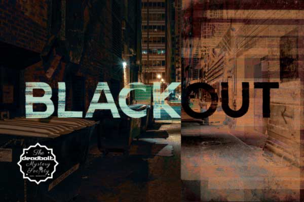 Blackout game cover with dark city streets and an alley with a dumpster