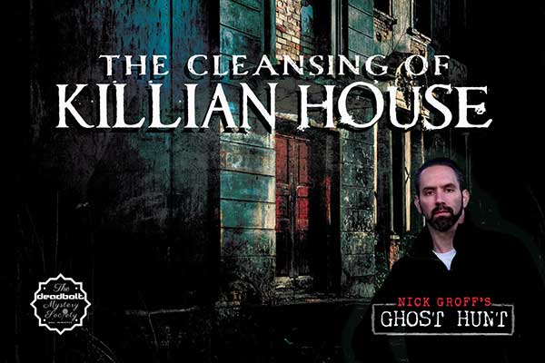 The Cleansing of Killian House game cover with the entrance to an old house with red doors
